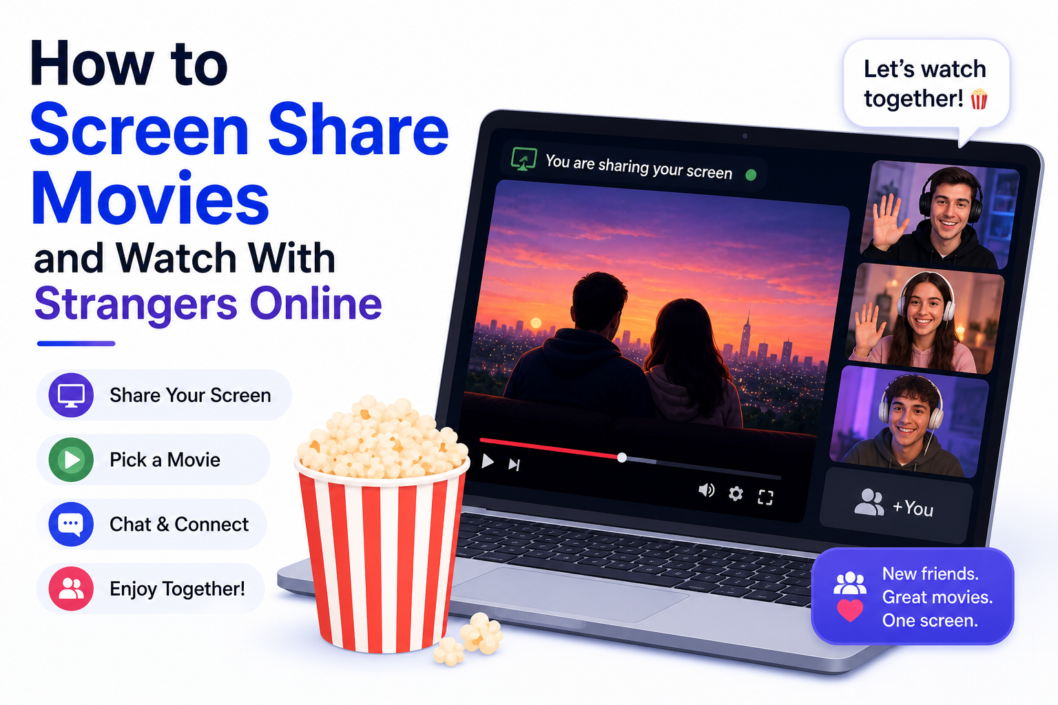 How to Screen Share Movies and Watch With Strangers Online - Tech Logiest