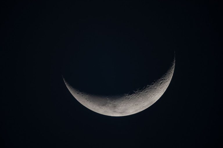 shadowed lunar crater near the south pole